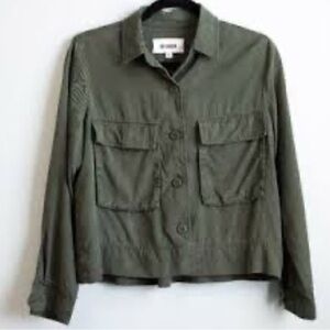 BB Dakota Bravo Zulu Lyocell Army Jacket Green Women's  XS Military Utility